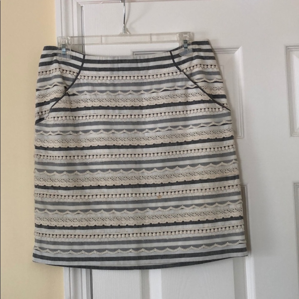 Beautiful textured/designed midi anthro skirt